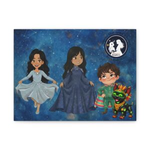 Space Princesses and Boy with Alebrije Canvas