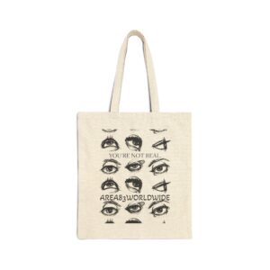 Stylish Cotton Canvas Tote Bag for Everyday Use, Eye-Graphic Eco-Friendly Shopping Bag, Artistic Design, Gift for Art Lovers