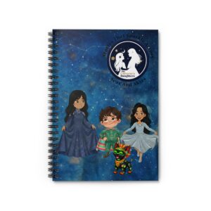 Space Fantasy Characters Notebook | Spiral Ruled Journal